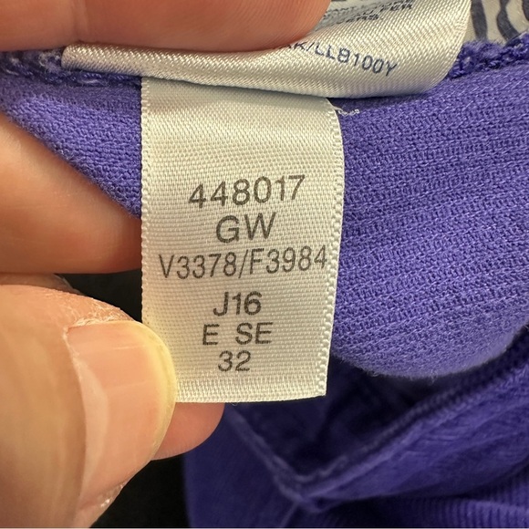 Lands End mid rise straight corduroy, purple, size 14, bold, vibrant - Picture 8 of 10